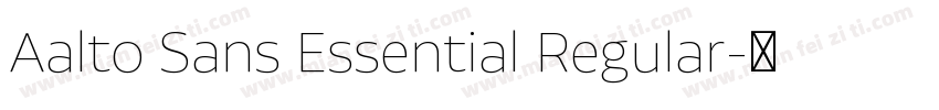 Aalto Sans Essential Regular字体转换